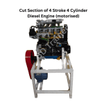 Cut Section of 4 Stroke 4 Cylinder Diesel Engine (motorised)