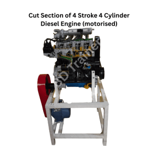 Cut Section of 4 Stroke 4 Cylinder Diesel Engine (motorised)